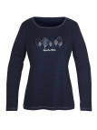Tee-shirt femme marine Lurex – Maille jersey & effet mylar