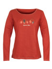 Tee-shirt femme orange Lurex – Maille jersey & sérigraphie chic