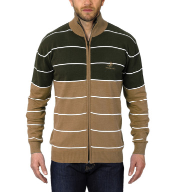 Cardigan full zip WINCHESTER PACINO1 – Beige/Marron chic