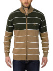 Cardigan full zip WINCHESTER PACINO1 – Beige/Marron chic