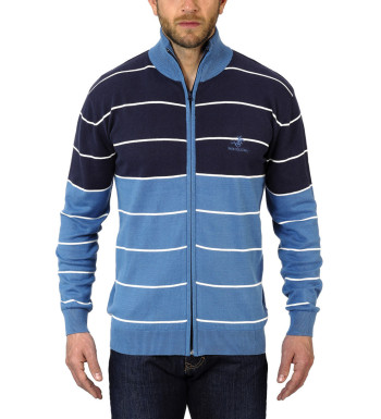 Cardigan full zip WINCHESTER PACINO2 – Bleu marine chic