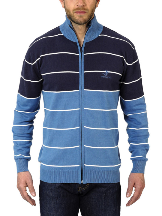 Cardigan full zip WINCHESTER PACINO2 – Bleu marine chic