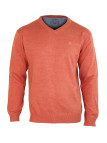 Pull col V homme CHALLENGER PALAIS2 – Orange confort et style