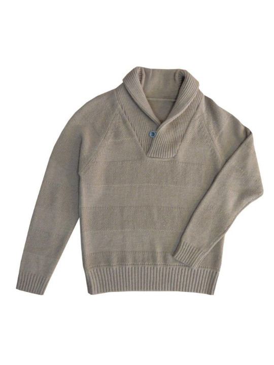 Pull col montant boutons WINCHESTER PANCAKE1B – Beige chic