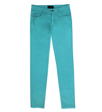 Pantalon bleu aqua femme ultra stretch – Aspect jean & confort