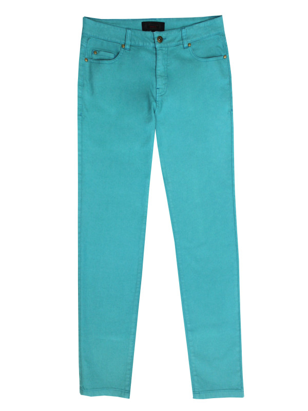 Pantalon bleu aqua femme ultra stretch – Aspect jean & confort