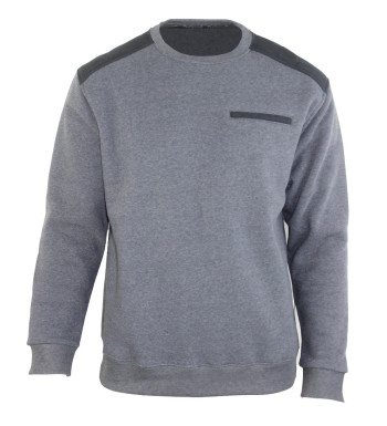 Sweat-shirt homme gris chiné robuste et pratique – PARFAIT1