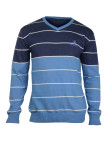 Pull col V homme WINCHESTER PATRICK2 – Bleu marine rayé