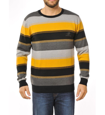 Pull col rond homme WINCHESTER PERFECT2T jaune confortable