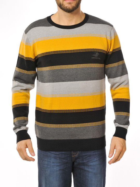 Pull col rond homme WINCHESTER PERFECT2T jaune confortable
