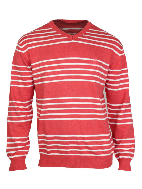 Pull col V homme WINCHESTER POGO1 – Orange moderne et confortable