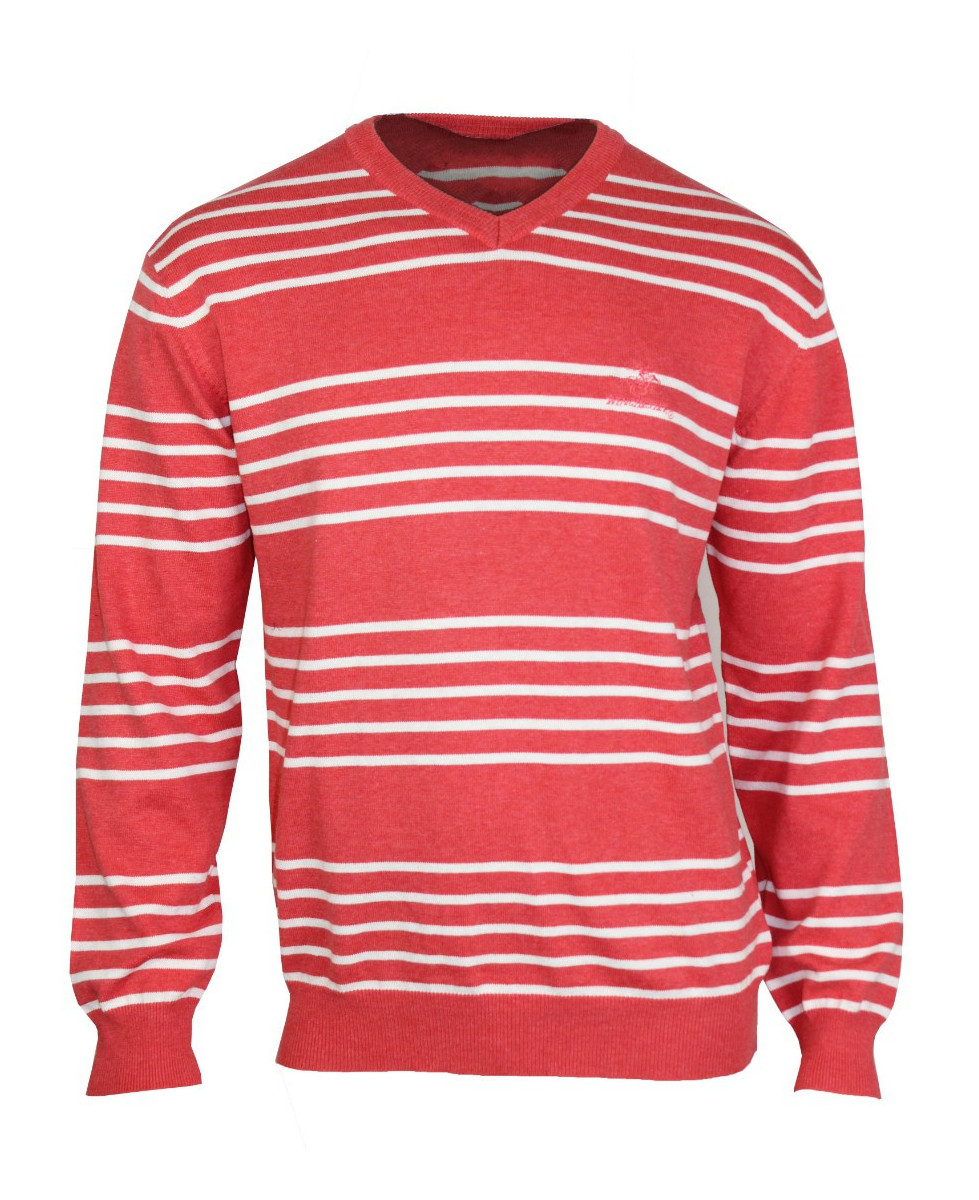 Pull col V homme WINCHESTER POGO1 – Orange moderne et confortable