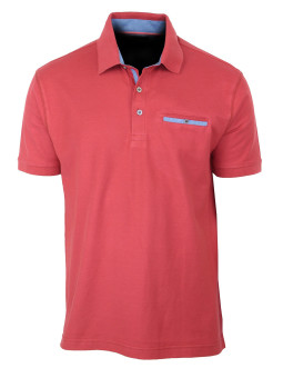 Polo homme rouge coton chic pratique – POL3001C