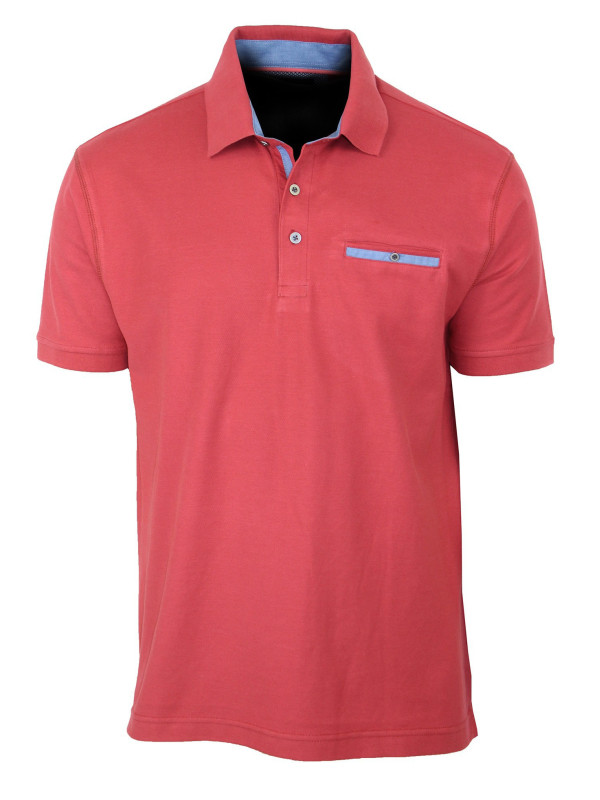 Polo homme rouge coton chic pratique – POL3001C