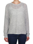 Pull maille fantaisie POLLY3 beige/marine – Bas liquette chic