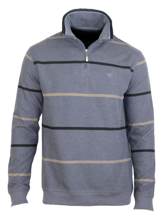 Sweat shirt col montant zipppé PORTO1