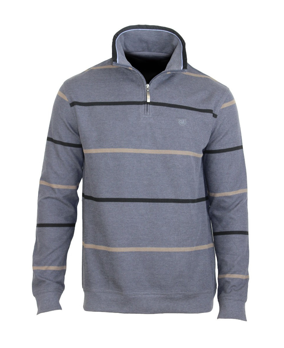 Sweat shirt col montant zipppé PORTO1