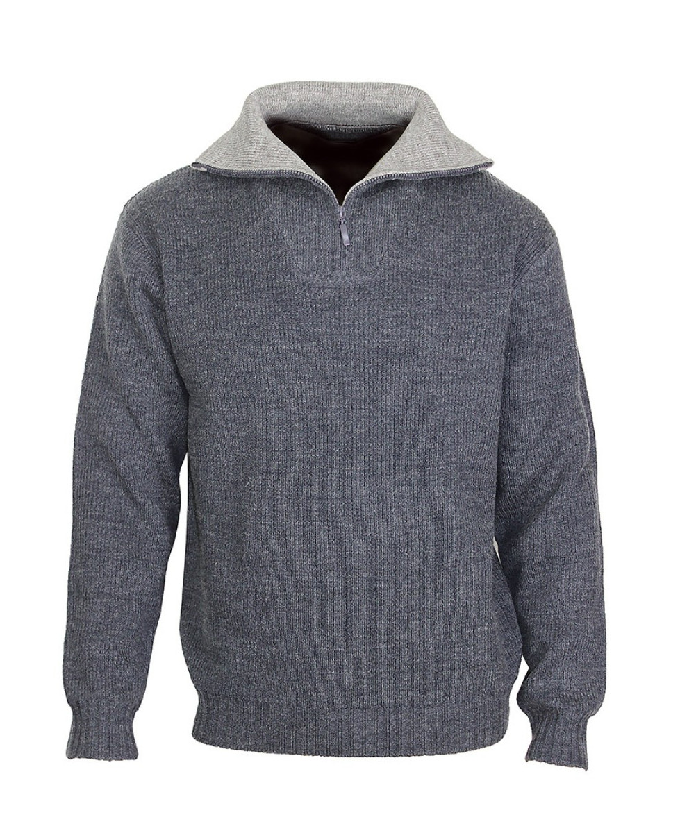 Pull col camionneur CHALLENGER PRIMO4 – Gris chaud et élégant