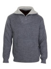 Pull col camionneur CHALLENGER PRIMO4 – Gris chaud et élégant
