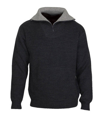 Pull col camionneur CHALLENGER PRIMO5 – Gris/noir chaud
