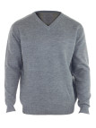 Pull col V homme CHALLENGER – Gris, élégant et chaud PUL2004