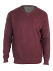 Pull col V homme CHALLENGER PUL2004C – Bordeaux chaud et élégant
