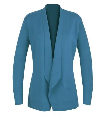 Gilet blazer bleu femme PULF2005A – Élégance douce et moderne