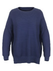 Pull maille côtelée marine femme PULF2007B – Confort chic