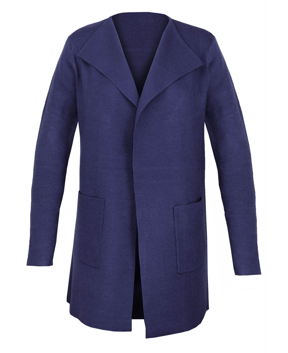 Veste tricot marine femme PULF3001C – Chaleur & douceur chic