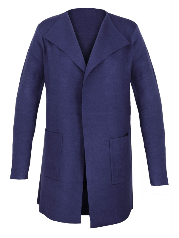 Veste tricot marine femme PULF3001C – Chaleur & douceur chic