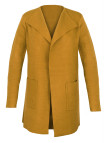 Veste tricot jaune femme PULF3001D – Chaleur et style lumineux