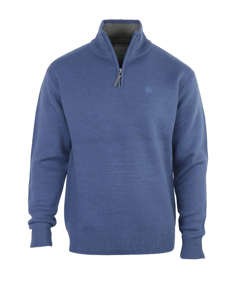 Pull col montant zippé CHALLENGER PYLONE1 – Bleu marine