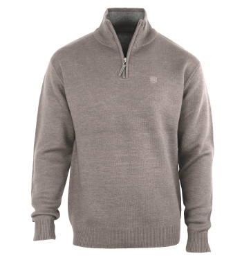 Pull col montant zippé CHALLENGER PYLONE4 – Marron élégant