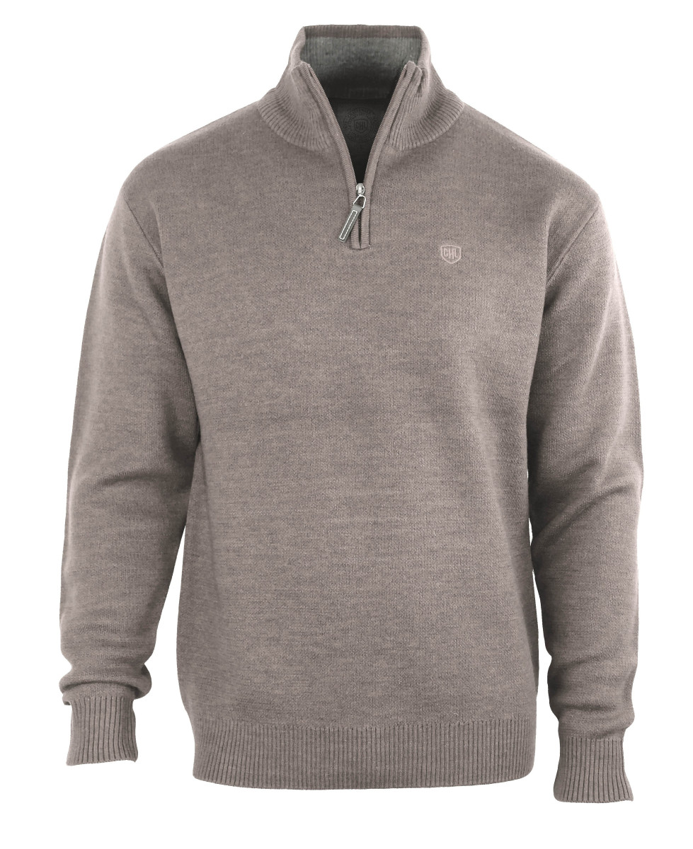 Pull col montant zippé CHALLENGER PYLONE4 – Marron élégant