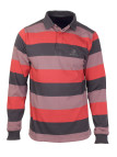 Polo homme brun brique rayé chic – RADIO1
