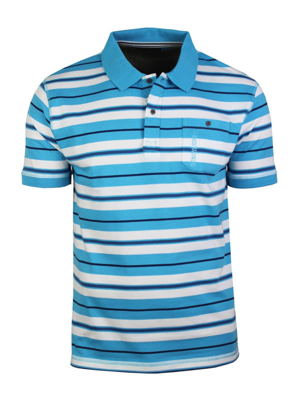 Polo homme bleu coton élégant pratique – RAINBOW2