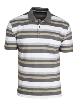 Polo homme beige coton rayé chic – RALPH3