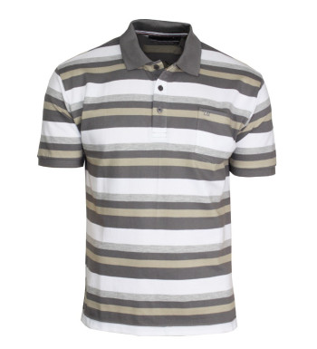 Polo homme beige coton rayé chic – RALPH3