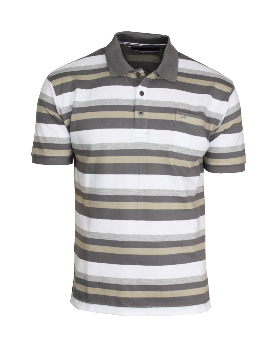 Polo homme beige coton rayé chic – RALPH3