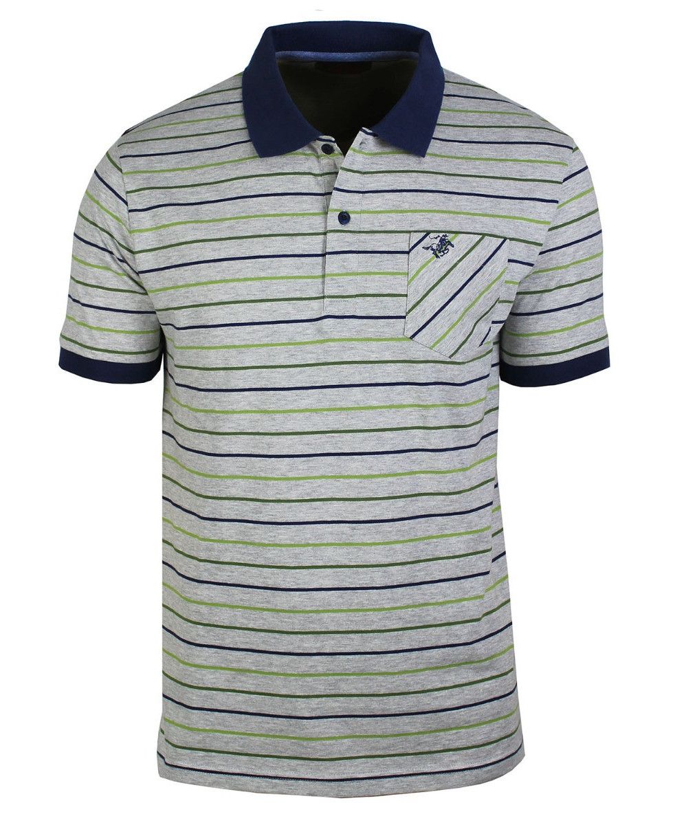 Polo homme gris vert coton chic pratique – REGENT2