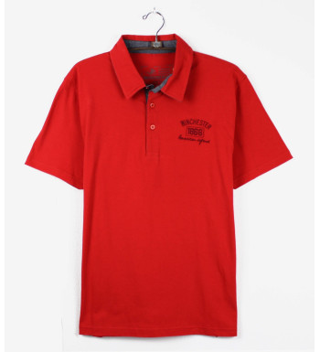 Polo homme rouge coton chic chambray – RETURN1