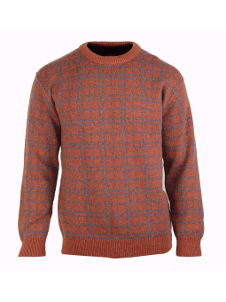 Pull chaud motif jacquard 30% laine RH077T