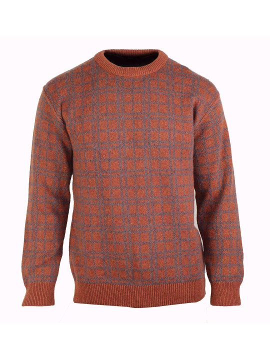 Pull chaud motif jacquard 30% laine RH077T