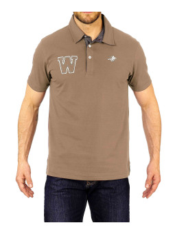 Polo homme beige coton chic chambray – RIDER3