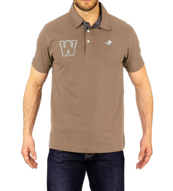 Polo homme beige coton chic chambray – RIDER3