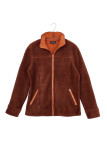 Veste zippée marron/orange femme – Chaleur, style, poches