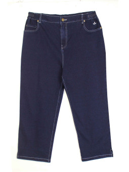 Pantacourt femme SALTO1 ultra stretch bleu denim
