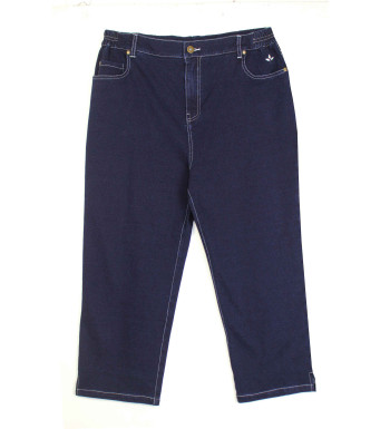 Pantacourt femme SALTO1 ultra stretch bleu denim