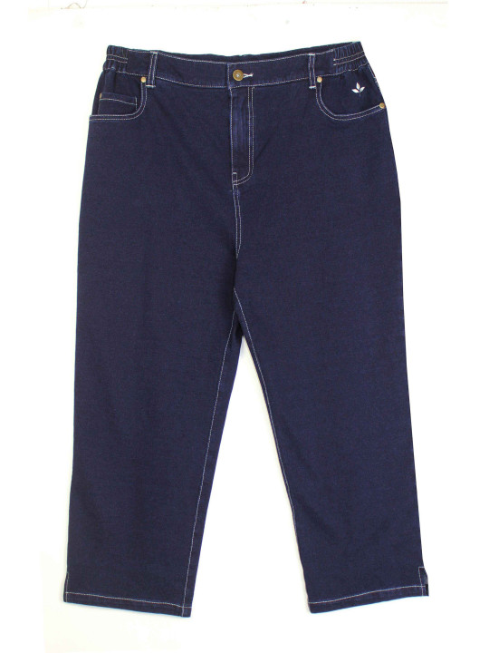 Pantacourt femme SALTO1 ultra stretch bleu denim