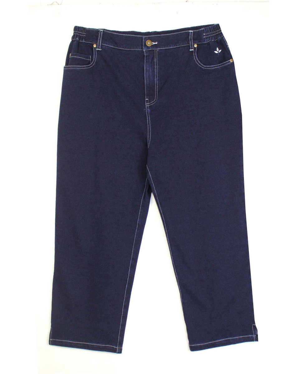 Pantacourt femme SALTO1 ultra stretch bleu denim